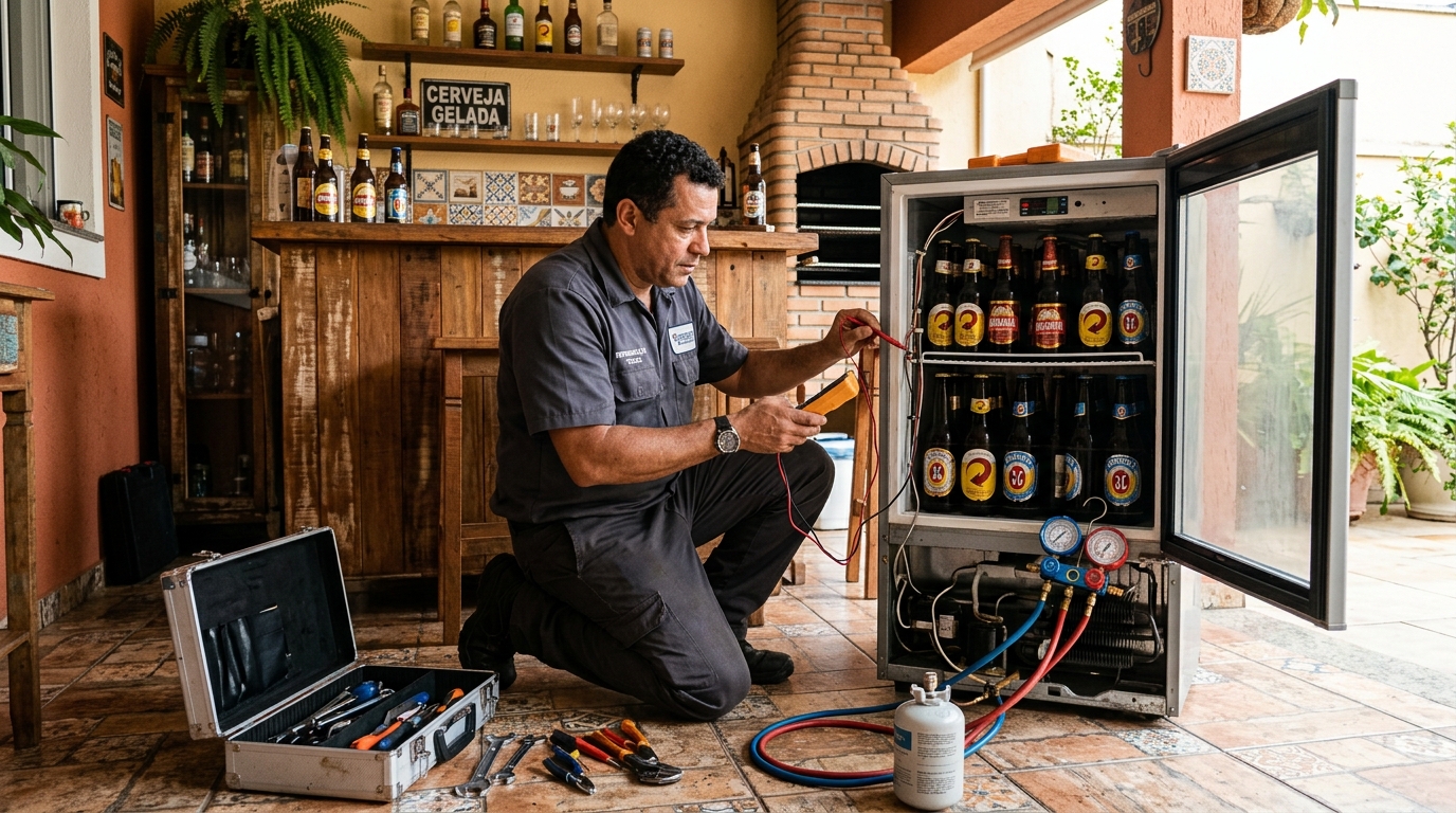 Recarga de gás refrigerante de cervejeira em Montes Claros‑MG